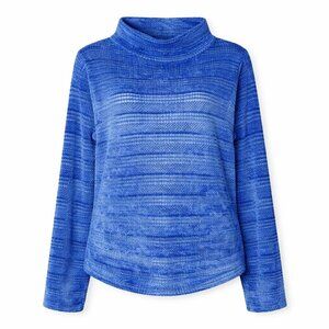 RAFAELLA Blue Pullover Mock Neck Sweater Size XL